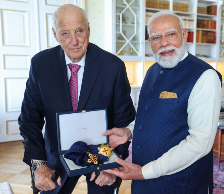 PM being conferred with the highest honour- Grand Cross of the Royal Norwegian Order of Merit, in Norway on May 18, 2026