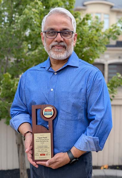 Vipul patel with trophy